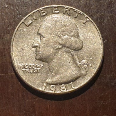 USA quarter dollar 1981 foto