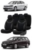 Set huse scaune piele si textil compatibile VW PASSAT B7 (2010-2015) Albastru, Umbrella