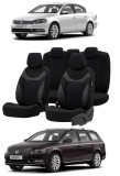 Cumpara ieftin Set huse scaune piele si textil compatibile VW PASSAT B7 (2010-2015) Albastru, Umbrella