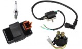 Kit Bobina Inductie + CDI + Releu Pornire + Bujie A7TC ATV 107cc TMMP