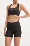 Puma pantaloni scurți de alergare Velocity culoarea negru, neted, high waist, 526590