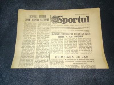 ZIARUL SPORTUL 13 NOIEMBRIE 1982 foto