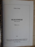 OLIGOMERI. NOTE DE CURS, PARTEA A I-A-MIHAI CHIRITA