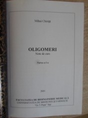 OLIGOMERI. NOTE DE CURS, PARTEA A I-A-MIHAI CHIRITA-235606 foto