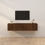 Cumpara ieftin Dulapuri TV de perete, 3 buc., stejar maro, 57x34,5x40 cm
