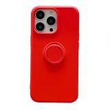 Husa protectie flippy compatibila cu apple iphone 13 pro liquid silicone ring cu suport rotativ rosu