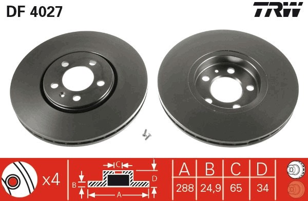 TRW DF4027 Disc frana