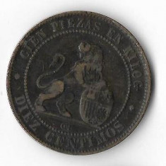 Moneda 10 centimos 1870 - Spania foto