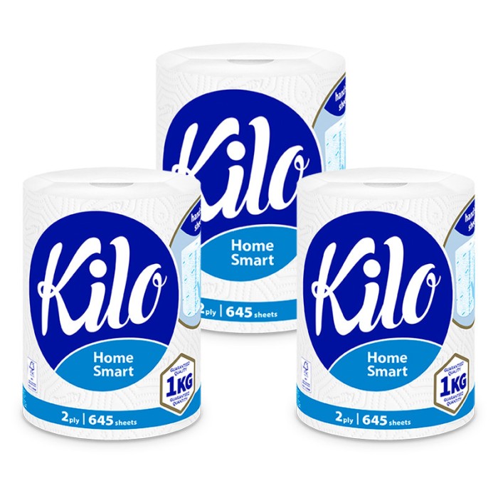 Set 3 Prosop de hartie Kilo Confort monorola, 2 straturi, 1935 foi, 3 kg