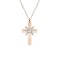 Lant si cruce cu cristal Swarosvski - argint 925 placat cu aur roz