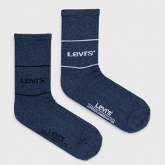 Levi's sosete (2-pack) barbati, culoarea albastru marin