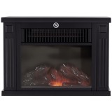 HOMCOM Șemineu electric sobă Stil Contemporan Termostat 600-1200 W Alb | Aosom Romania