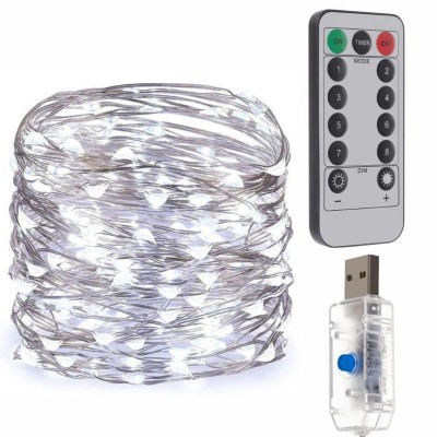 Instalatie luminoasa de Craciun cu Telecomanda si Temporizator, 300 LED-uri, Alimentare USB, 8 Moduri de Iluminare, Rezistenta l foto