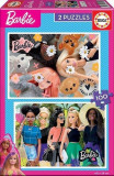 Puzzle 2 in 1 100 100 piese Barbie, Educa