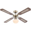 Ventilator de tavan cu lustra 60w, 3 viteze, 1xe27, rotire reversibila, champion MultiMark GlobalProd, Globo