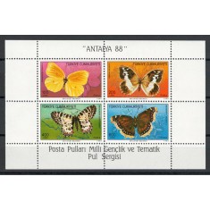 Turcia 1988 2833/36 bl 26 MNH - Fluturi (II), fauna