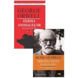 Pachet 2 carti: Ferma animalelor + Psihologia colectiva si analiza eului - George Orwell, Sigmund Freud