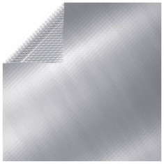 Prelata de piscina, argintiu, 800x500 cm, PE, dreptunghiular foto