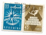 Romania (183c) - Ziua marcii postale romanesti, vinieta, 1960 - serie obliterata, Posta, Stampilat