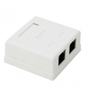 Priza dubla de perete 8P8C UTP Cat5 2x RJ45 foto