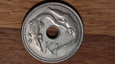 Papua Noua Guinee -moneda de colectie exotica- 1 kina 1999 -an ff rar !! ⌀33.72 foto