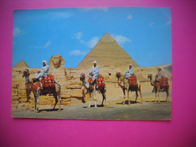 HOPCT 78055 PIAMIDELE DIN GIZA -COSTUME BEDUINI -EGIPT-STAMPILOGRAFIE-CIRCULATA foto