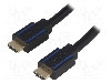 Cablu HDMI - HDMI, din ambele par&amp;#355;i, HDMI mufa, 7.5m, negru, LOGILINK - CHB007