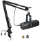 Microfon Profesional KD8S, USB &amp; XLR, Cardioid, Reducere Zgomot, Mute, RGB, Brat Ajustabil, Plug &amp; Play, PC, Mac, PS4, PS5, Negru