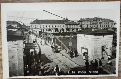 Lugoj, podul de fier// foto tip CP foto