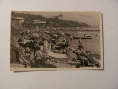 Ilustrata Movila / Techirghiol / Carmen Sylva / Eforie Sud &amp;quot;Plaja&amp;quot; 1938 foto