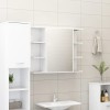 VidaXL Dulap de baie cu oglindă, alb, 80x20,5x64 cm, lemn prelucrat 802606