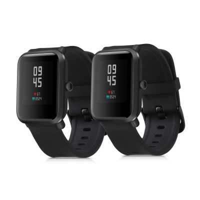 Set 2 Curele pentru Xiaomi Amazfit Bip S / Amazfit Bip S Lite, kwmobile, Silicon, Negru, 53859.04 foto