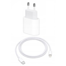 Incarcator Fast Charge 20W si Cablu de Date Fast Charge 1M Type-C-Lightning, ADGO, Compatibil cu Apple iPhone 14 / 14 Pro / 14 Pro Max / 13 / 13 Pro /
