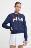 Fila geaca bomber Larkana femei, culoarea albastru marin, de tranzitie, FAW0758