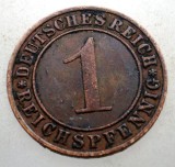 B.287 GERMANIA WEIMAR 1 REICHSPFENNIG 1935 F