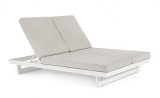 Cumpara ieftin Sezlong aluminiu alb perne bej Infinity 142x195x95 cm