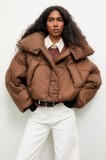 Answear.LAB geaca culoarea maro, de iarna, oversize