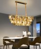 Candelabru Cristal CC8052/300X800GD 8x E14, Diametru 40cm, Auriu Lucios, Inaltime Reglabil ModernLight Concept