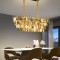 Candelabru Cristal CC8052/300X800GD 8x E14, Diametru 40cm, Auriu Lucios, Inaltime Reglabil ModernLight Concept