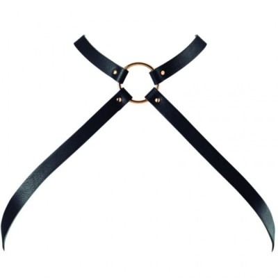BIJOUX - INDISCRETS MAZE CROSSED CHEST HARNESS BLACK foto