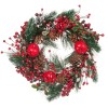 Coroniță Crăciun, Pin Nins Berries Mere, Diametru 45cm, Oem