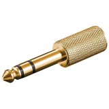 Adaptor JACK 6.35 mm tata stereo - 3.5 mm mama stereo Gold Goobay