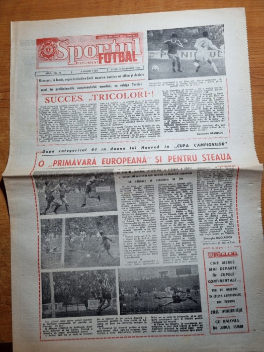 sportul 8 noiembrie 1985-steaua in sferturile CCE,foto balint,piturca,majaru