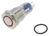 Comutator Anti-Vandalism DPDT 3A 250VAC IP67 ON-(ON) Roșu