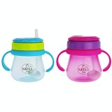 Cana anticurgere cu pai mobil 6+ Baby, 250ml, Minut