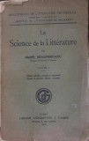 LA SCIENCE DE LA LITTERATURE