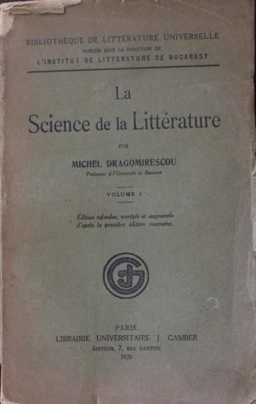 LA SCIENCE DE LA LITTERATURE