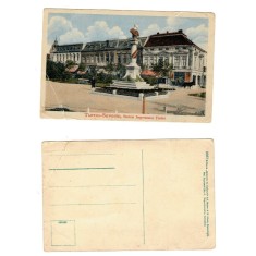 Turnu Severin 1920(aprox.) - Statuia Imp. Traian, ilustrata neci