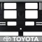 Set 2 bucati, suport numar inmatriculare argintiu Toyota