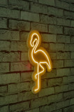 Decoratiune luminoasa LED, Flamingo, Benzi flexibile de neon, DC 12 V, Galben
